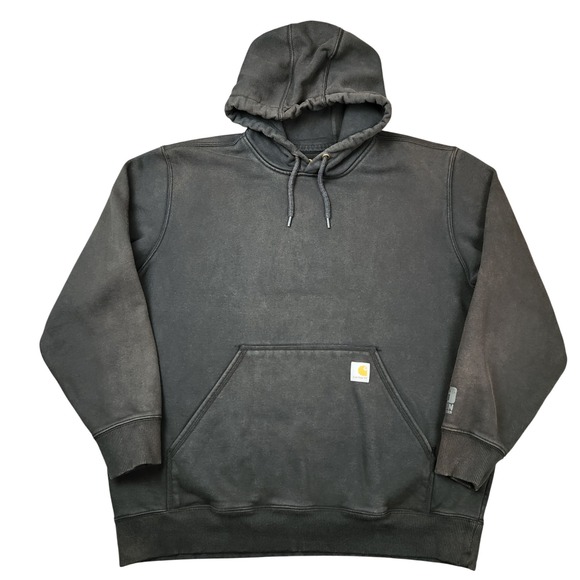 Carhartt Hoodie Mens XL Black Paxton Rain Defender Heavyweight Sweatshirt - Picture 1 of 12